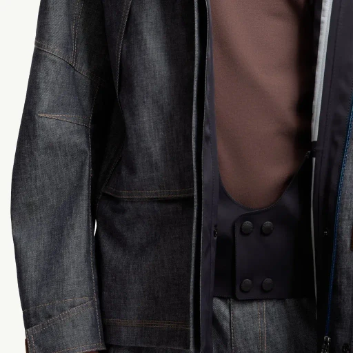 Langtang Hooded Denim Ski Jacket