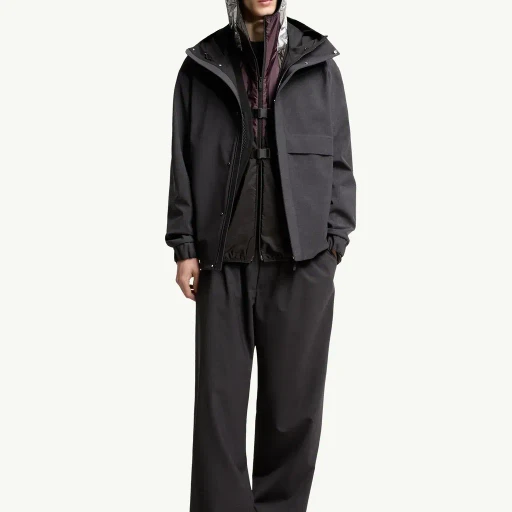 Sillon Hooded Wool Blend Windbreaker
