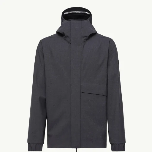 Sillon Hooded Wool Blend Windbreaker