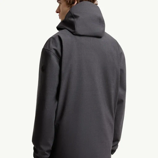 Sillon Hooded Wool Blend Windbreaker