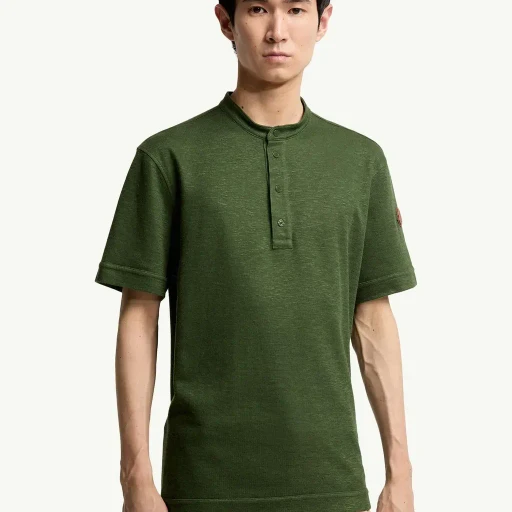 Cotton & Linen Blend Polo Shirt