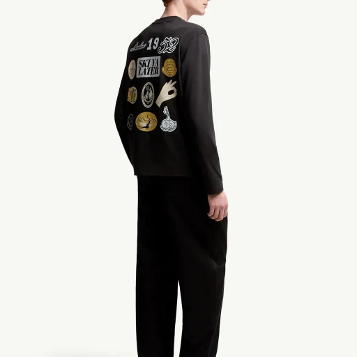 Cartoon Logos Long Sleeve Cotton T-Shirt