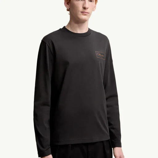 Cartoon Logos Long Sleeve Cotton T-Shirt