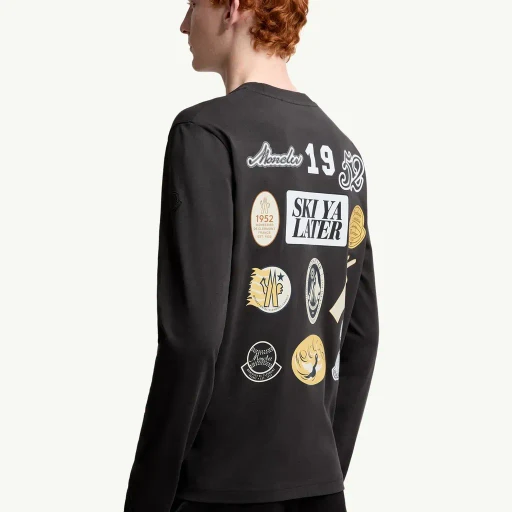 Cartoon Logos Long Sleeve Cotton T-Shirt
