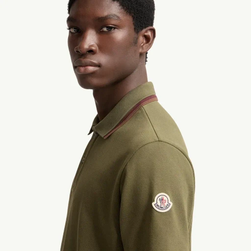 Double Collar Cotton Piquet Polo Shirt