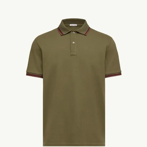Double Collar Cotton Piquet Polo Shirt