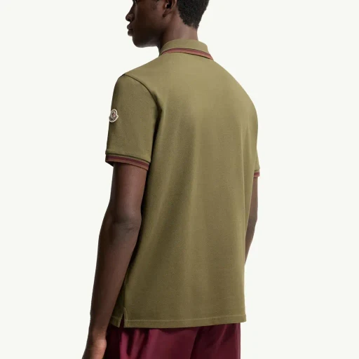 Double Collar Cotton Piquet Polo Shirt