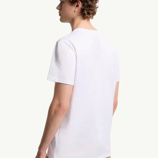 Double Logo Patch Cotton T-Shirt