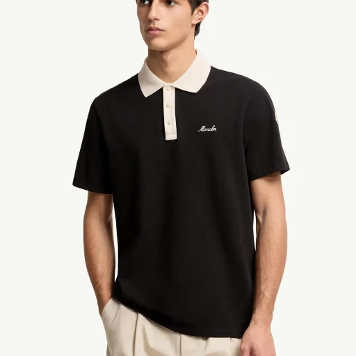 Embroidered Logo Cotton Piquet Polo Shirt