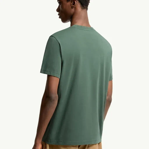 Embroidered Tricolor Logo Cotton T-Shirt