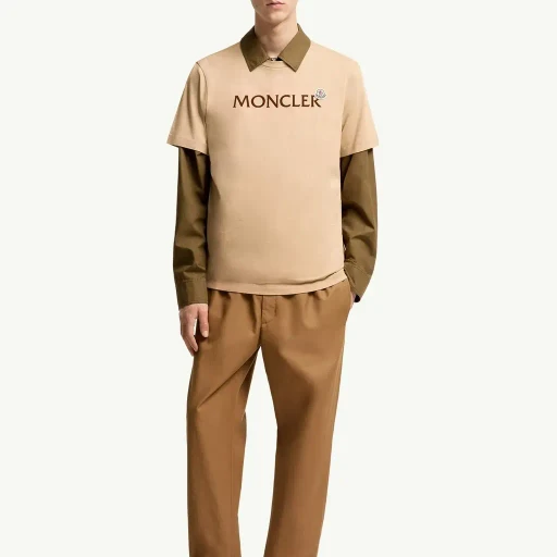 Flocked Logo Cotton T-Shirt