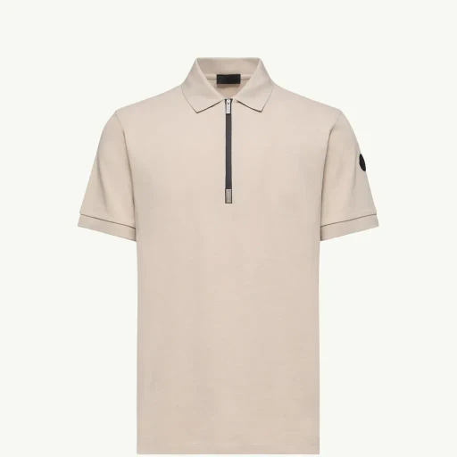 Logo Cotton Piquet Half-Zip Polo Shirt
