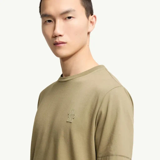 Logo Patch Cotton Blend T-Shirt