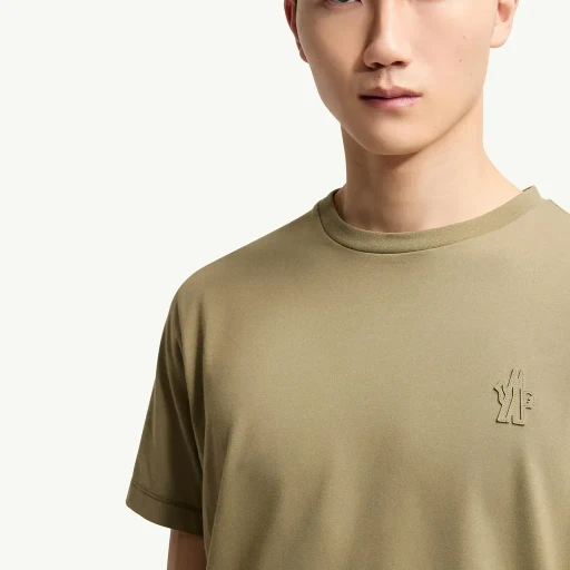 Logo Patch Cotton Blend T-Shirt