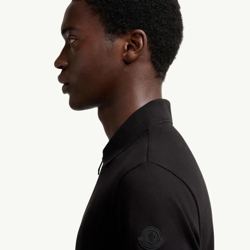 Logo Patch Cotton Piquet Polo Shirt