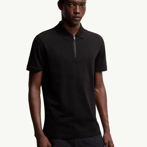 Logo Patch Cotton Piquet Polo Shirt
