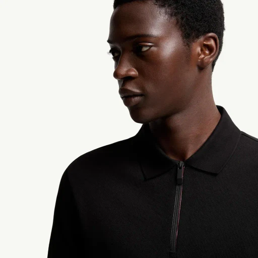Logo Patch Cotton Piquet Polo Shirt