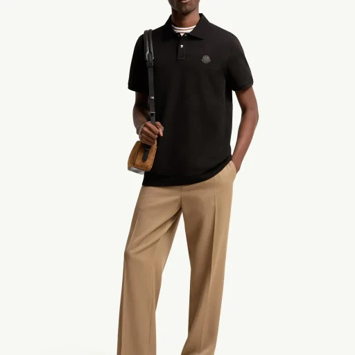 Logo Patch Cotton Piquet Polo Shirt