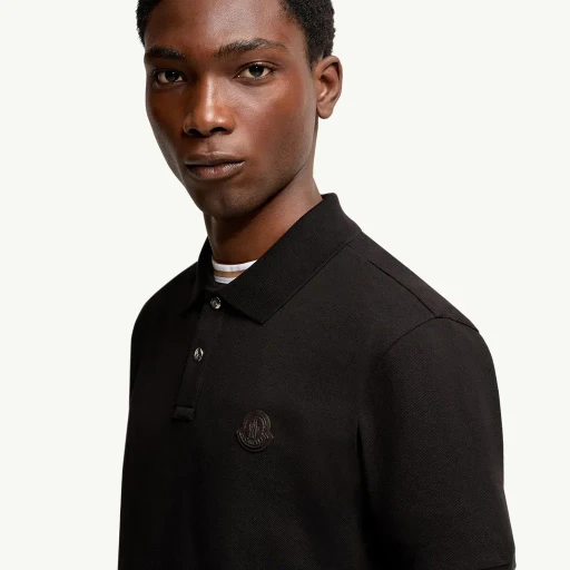Logo Patch Cotton Piquet Polo Shirt