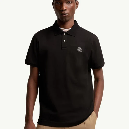Logo Patch Cotton Piquet Polo Shirt