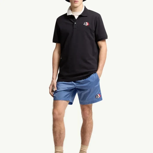 Logo Patch Cotton Piquet Polo Shirt