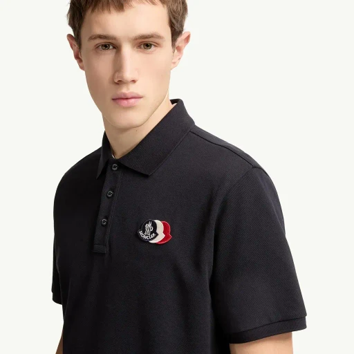 Logo Patch Cotton Piquet Polo Shirt