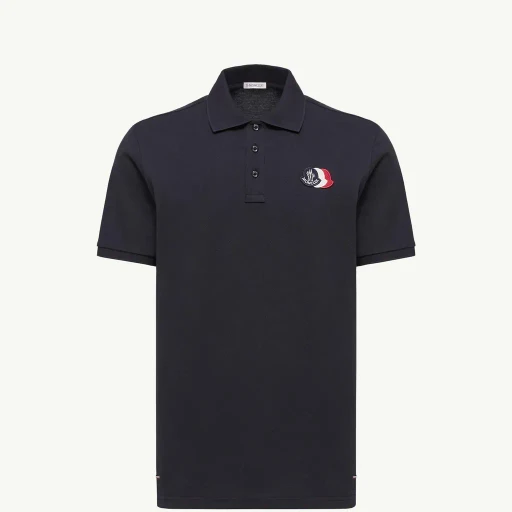 Logo Patch Cotton Piquet Polo Shirt