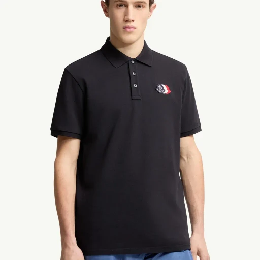 Logo Patch Cotton Piquet Polo Shirt