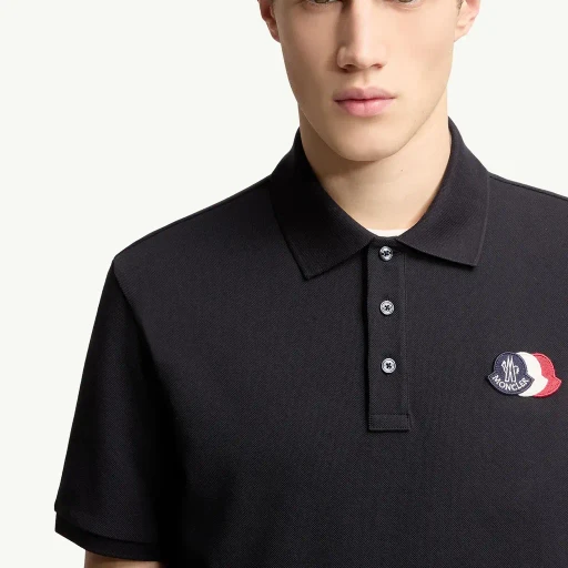 Logo Patch Cotton Piquet Polo Shirt