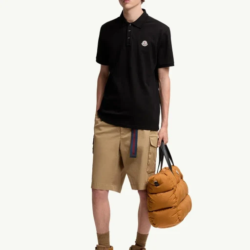 Logo Patch Cotton Piquet Polo Shirt