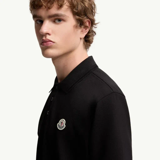 Logo Patch Cotton Piquet Polo Shirt