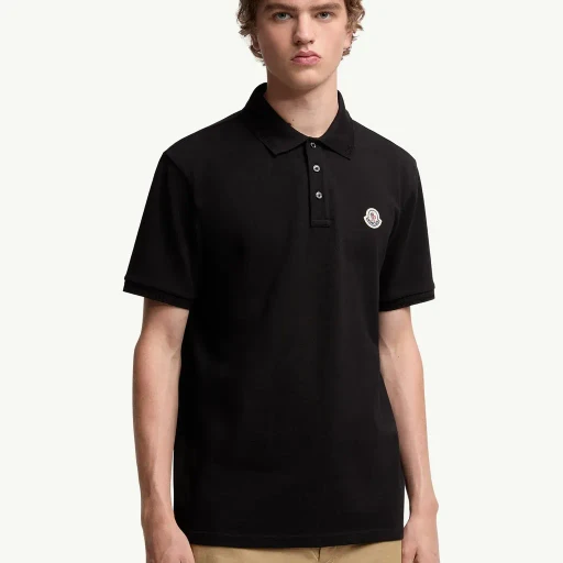 Logo Patch Cotton Piquet Polo Shirt
