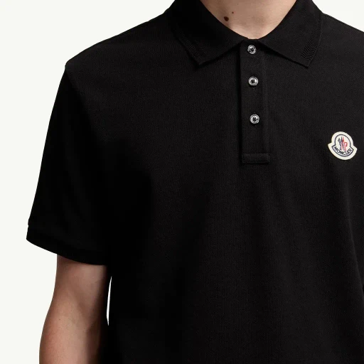 Logo Patch Cotton Piquet Polo Shirt