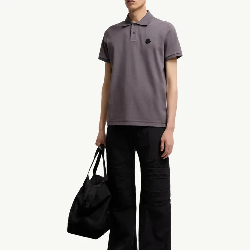 Logo Patch Cotton Piquet Polo Shirt