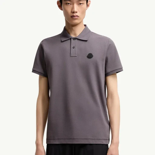 Logo Patch Cotton Piquet Polo Shirt