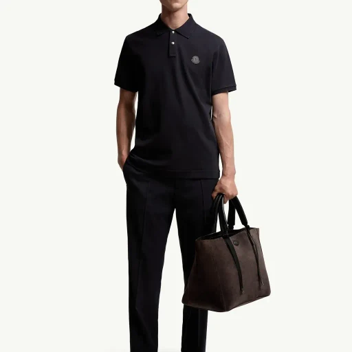 Logo Patch Cotton Piquet Polo Shirt