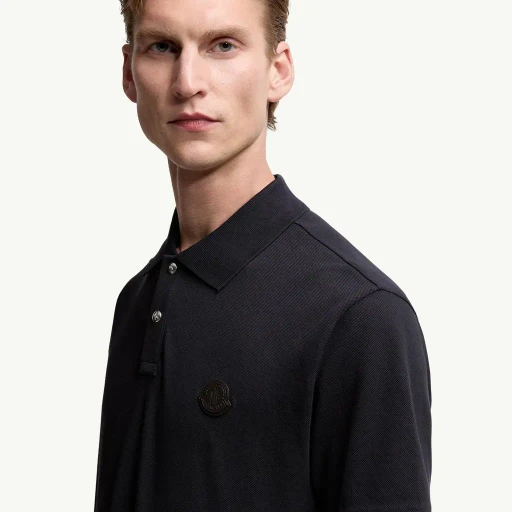 Logo Patch Cotton Piquet Polo Shirt