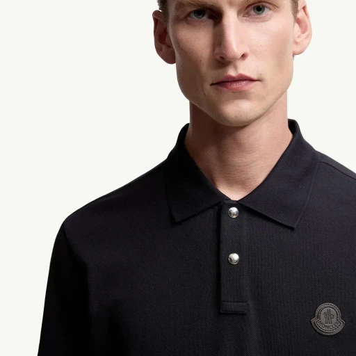 Logo Patch Cotton Piquet Polo Shirt