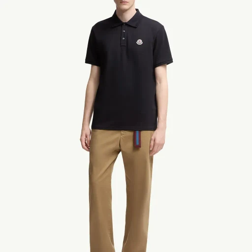 Logo Patch Cotton Piquet Polo Shirt