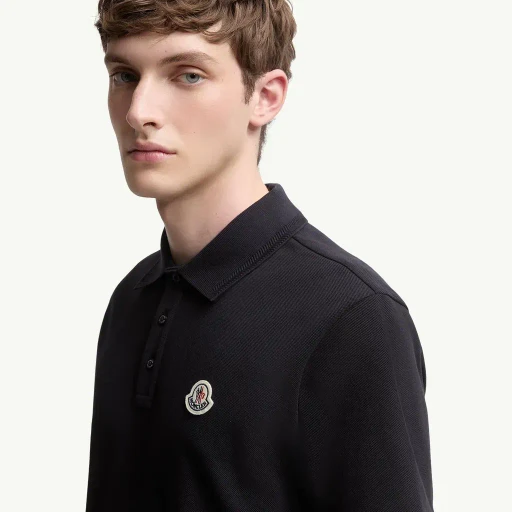 Logo Patch Cotton Piquet Polo Shirt