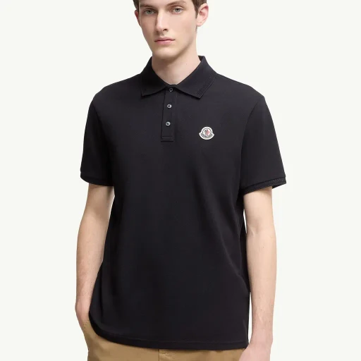 Logo Patch Cotton Piquet Polo Shirt