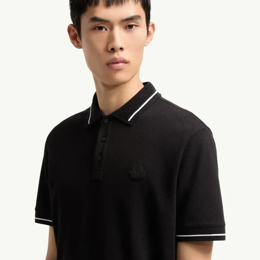 Logo Patch Cotton Polo Shirt