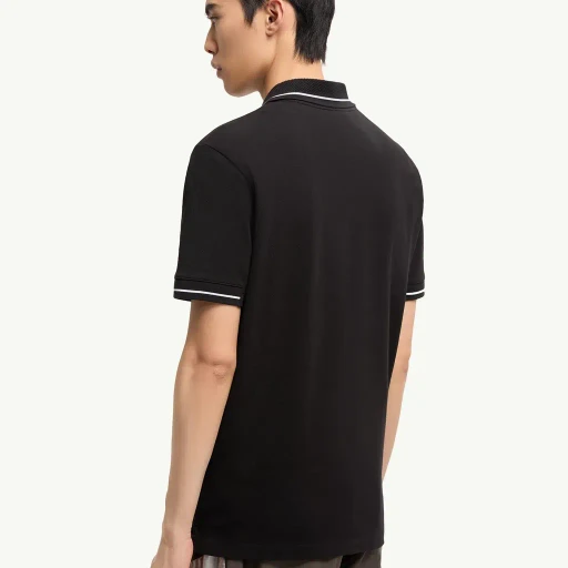 Logo Patch Cotton Polo Shirt