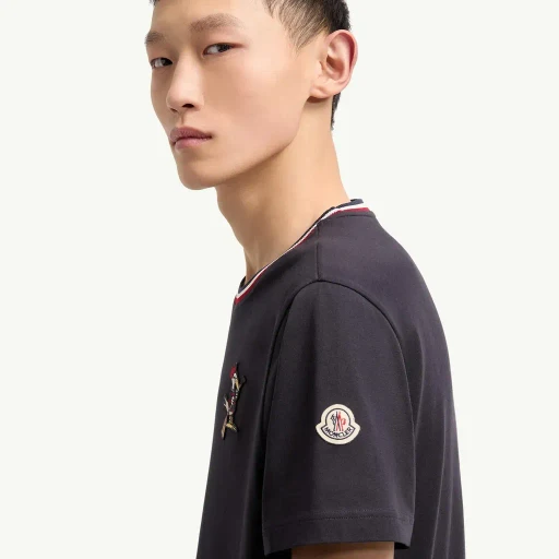 Monduck Logo Patch Cotton T-Shirt