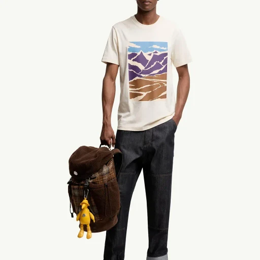 Mountain Print Cotton T-Shirt
