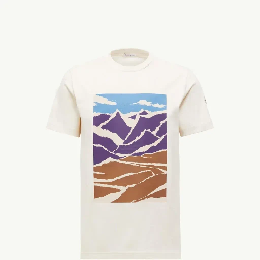 Mountain Print Cotton T-Shirt