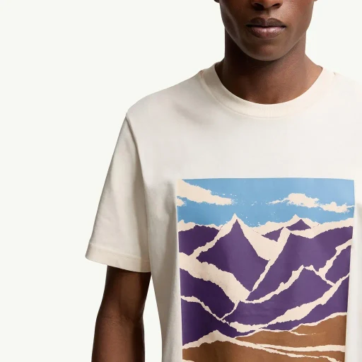 Mountain Print Cotton T-Shirt