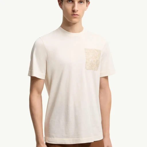 Paisley Print Cotton T-Shirt