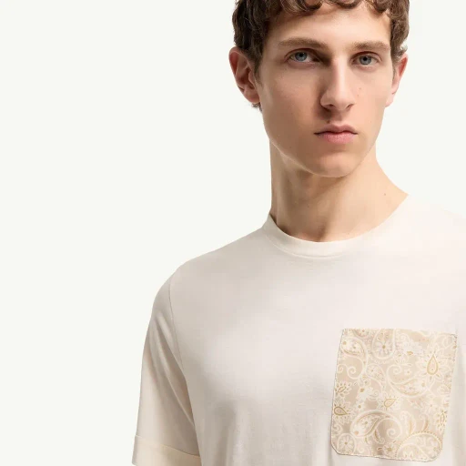 Paisley Print Cotton T-Shirt