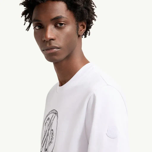 Sketch Embroidered Logo Cotton T-Shirt